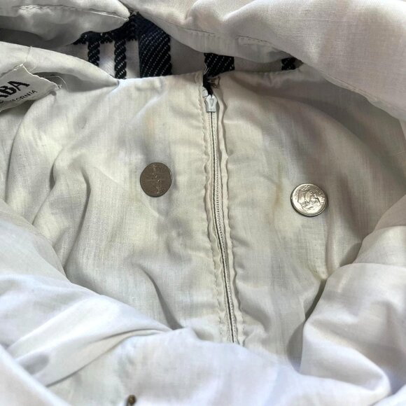 Saba California Empire Waist Maxi Dress Mod Vintage 60s 70s Black and White SM - Picture 6 of 7